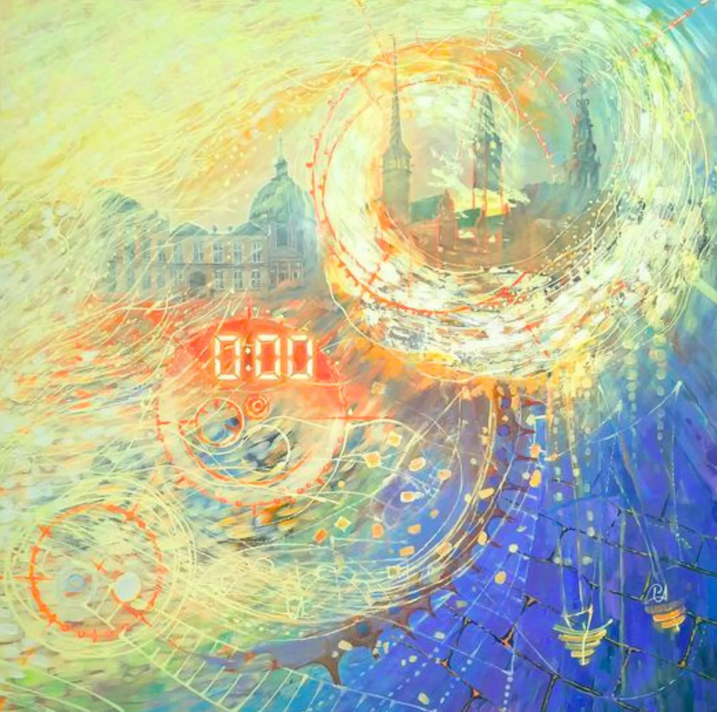 White nights — acrylic on canvas painting