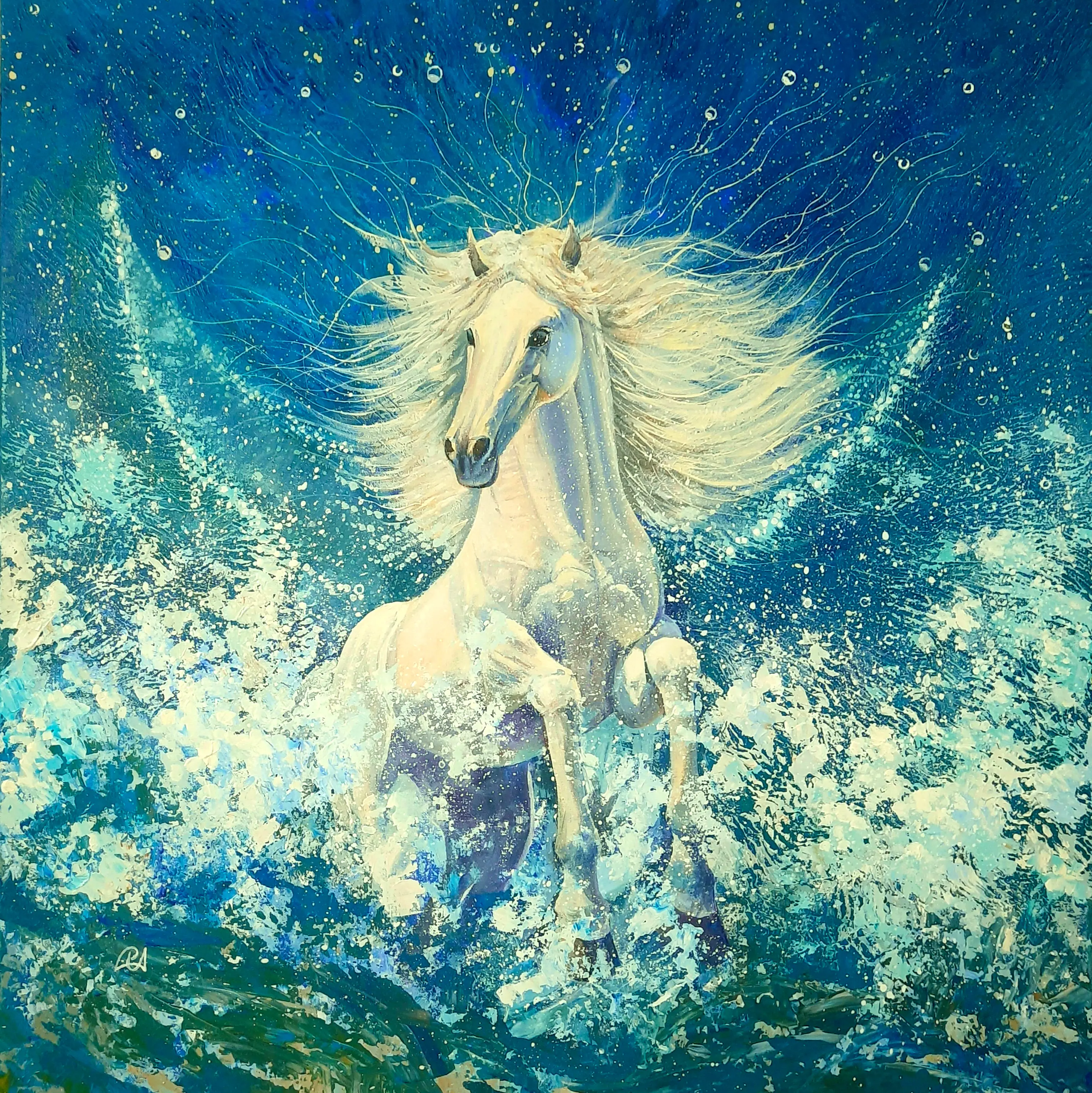 Born in the Sea — acrylic on canvas painting