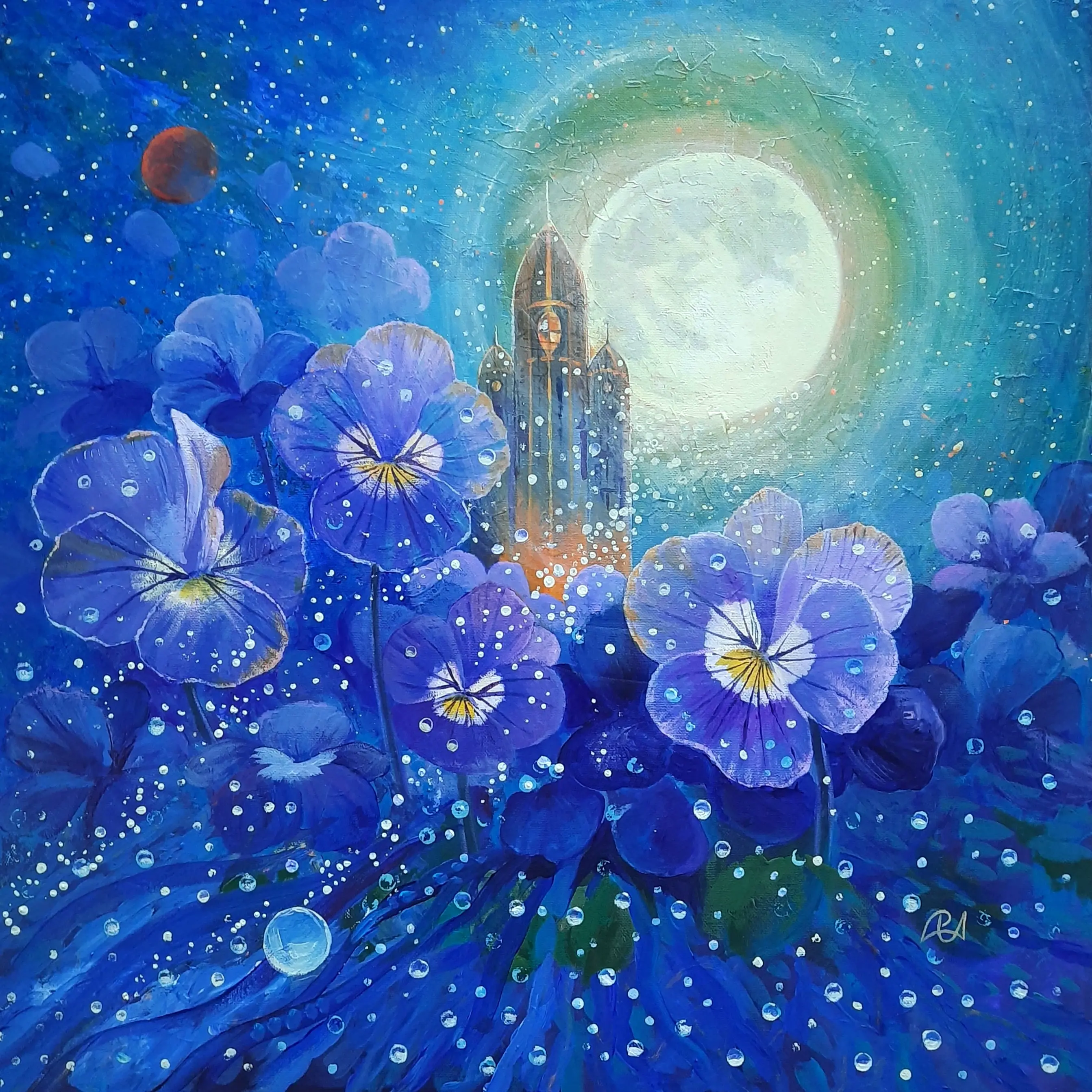 Night Flight — acrylic on canvas painting