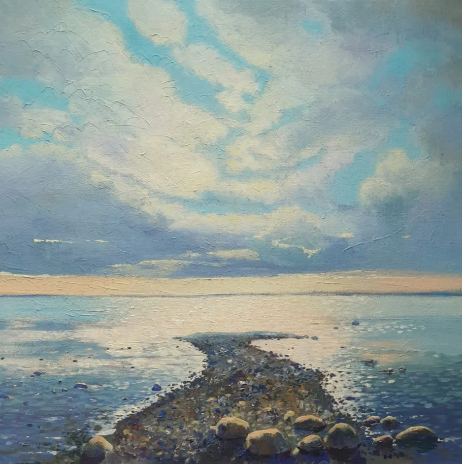 Kalø. The coast of silence — acrylic on canvas painting
